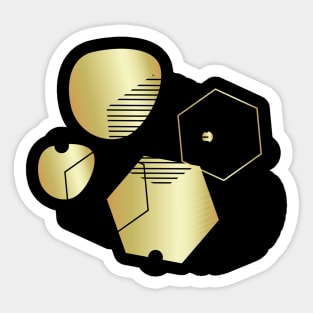 Golden Pentagons Sticker